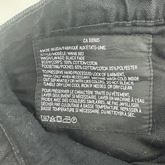 Denim x Alexander Wang 003 Boy Fit Jean Size 29 Black Fade Button Fly Distressed - Picture 6 of 7